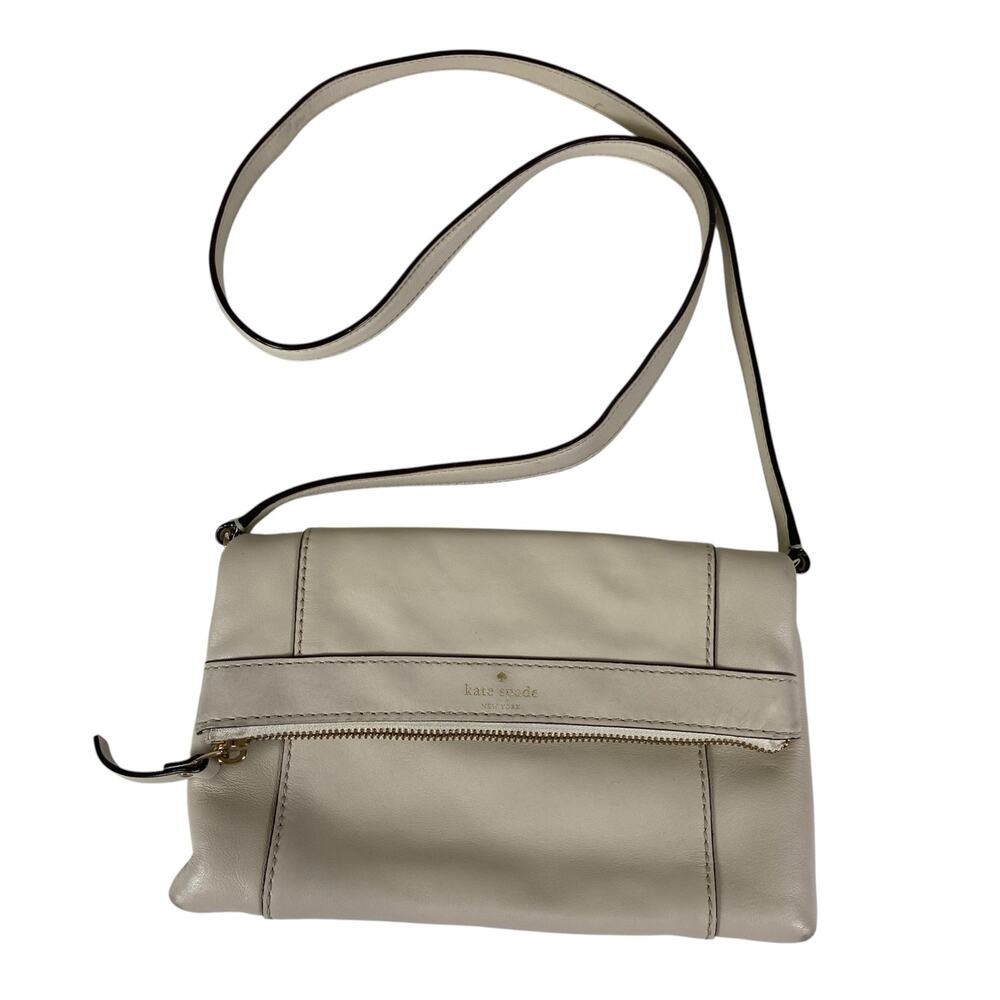 Kate Spade Leather Crossbody Bag Cream